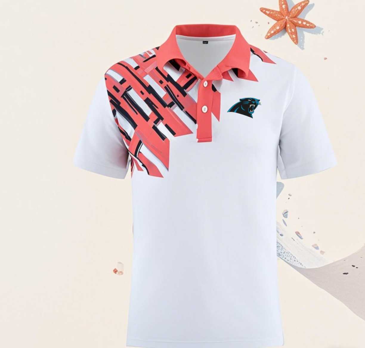 Carolina Panthers white Men 2025 NFL polo T shirt->nfl t-shirts->Sports Accessory